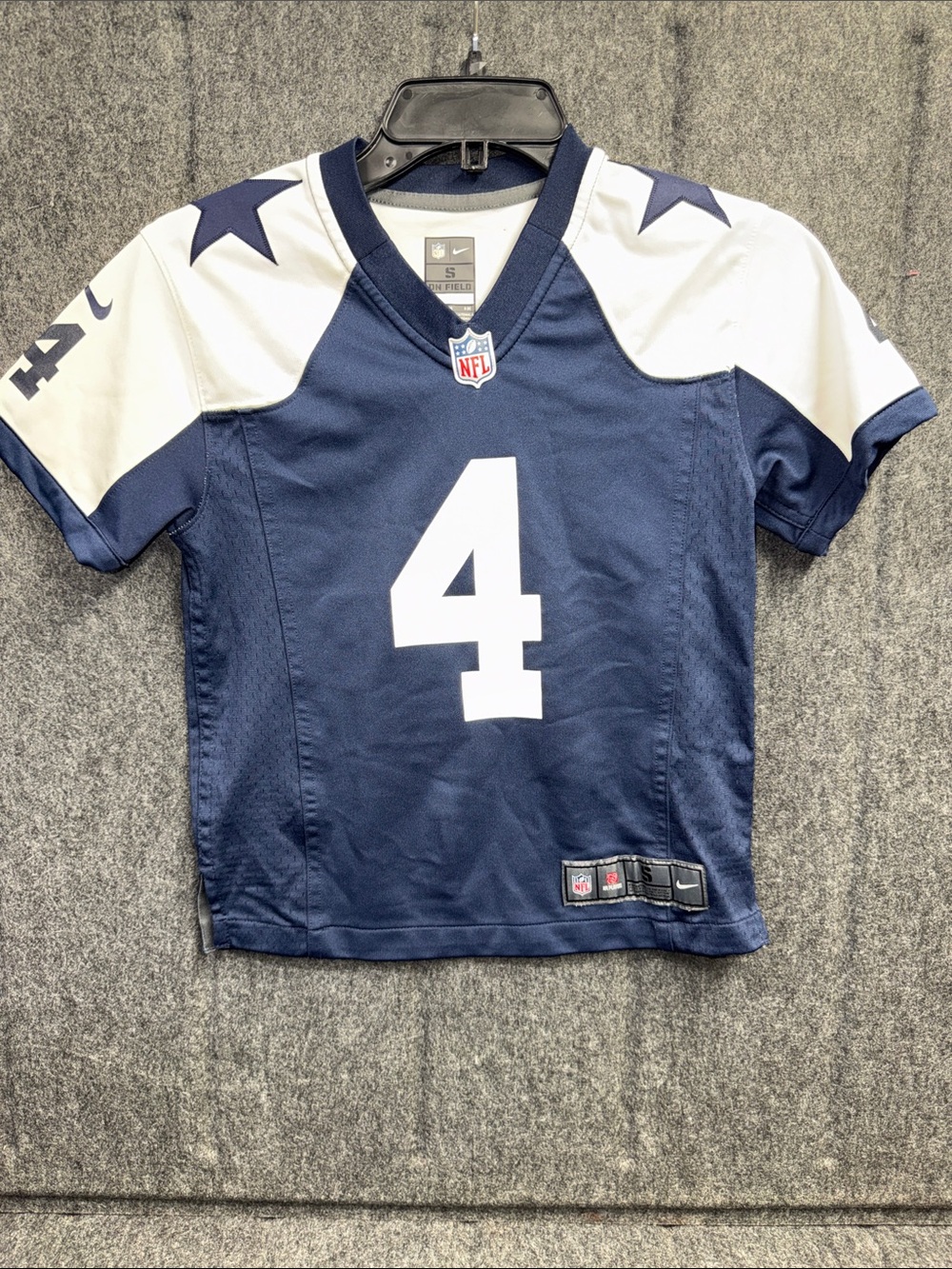 Nike Kids Navy and White Dallas Cowboys #4 Football Jersey